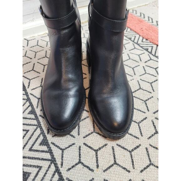 ANN TAYLOR LEATHER BLACK ANKLE BOOTIES, SZ 7 - Picture 15 of 15